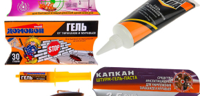 Gel di scarafaggi e sfumature del loro utilizzo (Domovoy, Kapkan, Killer, ecc.)