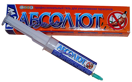 Gel absoluto em uma seringa