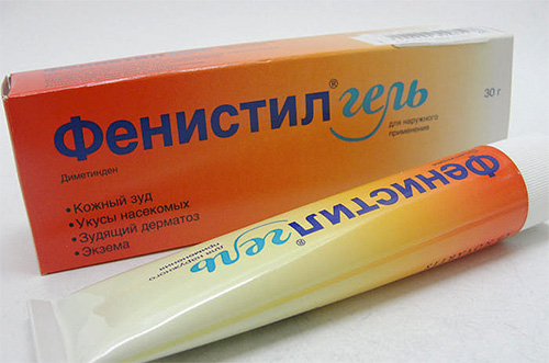 Fenistil gel for relieving itching from insect bites