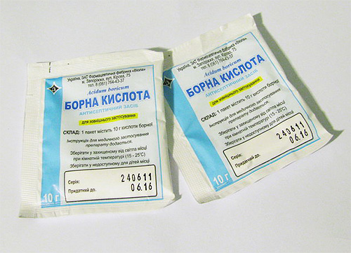 Les sachets d'acide borique peuvent être achetés en pharmacie