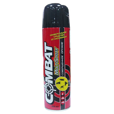 Combat Multispray pode ser usado não apenas para matar percevejos, mas também baratas, pulgas ou mosquitos