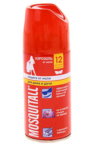 Аерозол Mosquitall - един от най-добрите в борбата срещу дрехите (кожуха) молец