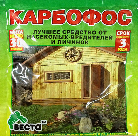 Karbofos é usado com sucesso na agricultura para controlar pragas de insetos.