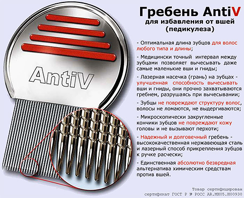 Peigne anti-poux AntiV