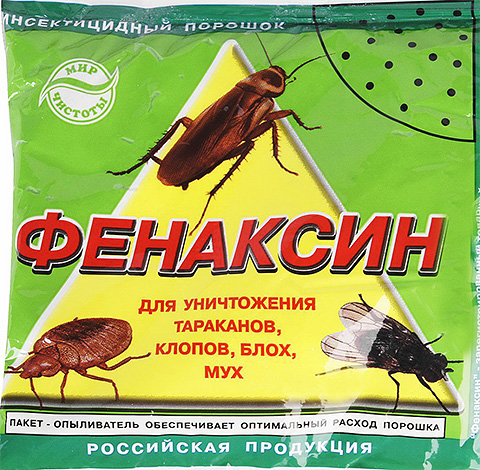 Инсектицидният прах Phenaksin е особено подходящ за унищожаване на ларви на бълхи.