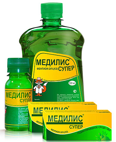 Il rimedio contro i pidocchi Medilis Super contiene insetticida fention