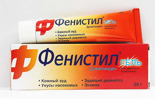 Imediatamente após a picada, você pode lubrificar a área afetada com Fenistil-gel e, se aparecerem sintomas mais graves, vá ao hospital.