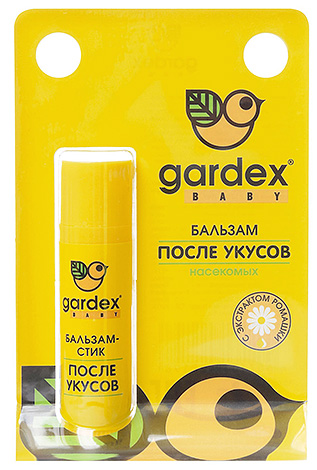 Le baume Gardex Baby convient comme premier secours si votre enfant est piqué, par exemple, par un moustique