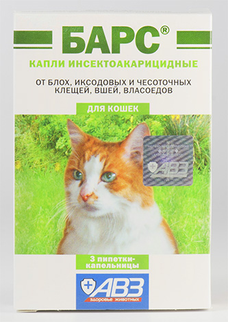 Bars flea drops are also suitable for treating a cat for lice