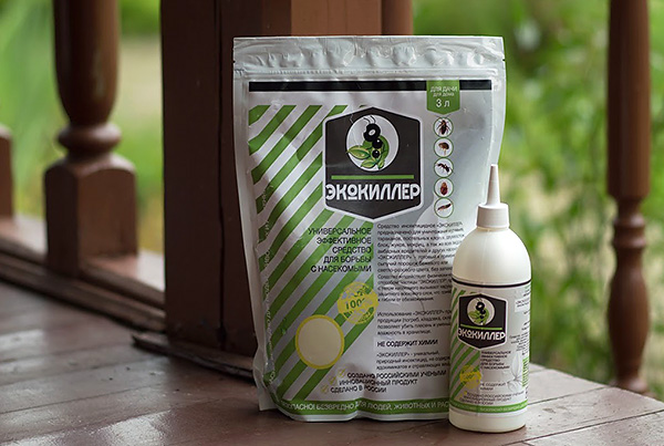 La polvere insetticida Ecokiller distrugge efficacemente non solo gli scarafaggi, ma anche molti altri parassiti e parassiti.