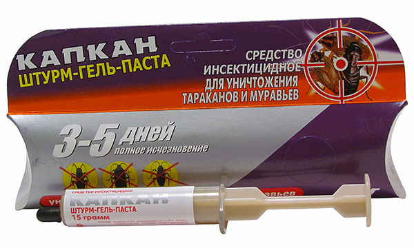 Sturm-gel-pasta Kapkan na ničenie švábov a mravcov