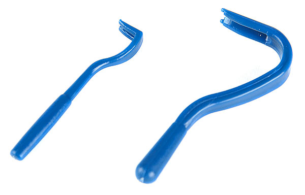 This hook will easily fit in a purse or trouser pocket.