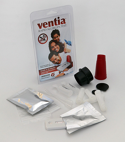 מערכת בדיקה Ventia - מאפשרת לזהות נוכחות של אלרגנים הנישאים בקרציות בבית.