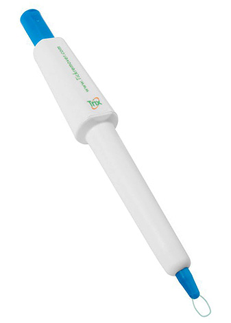Dispositivo para remover carrapatos na forma de uma alça com um laço de linha de pesca no final.