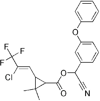 Lambda-cyhalothrin ialah bahan aktif dalam Gladiator.