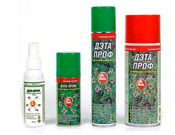 Aerosols and spray against ticks DETA-PROF