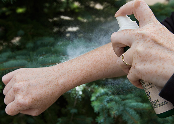 In some cases, it is advisable to apply the agent not only on clothing, but also on the skin.
