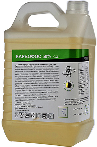 Il buon vecchio Karbofos distrugge efficacemente le zecche