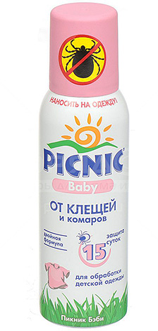 ละอองลอยสำหรับป้องกันเด็กจากเห็บและยุง Picnic Baby (พร้อมสารขับไล่ IR 3535)